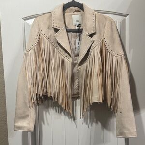 River Island Fringe Leather Jacket